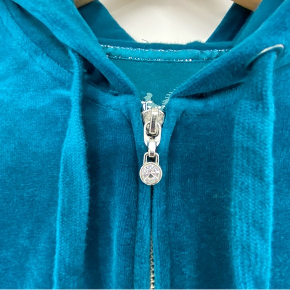 Y2K Express Teal Velvety Soft Terry Cloth Tracksuit Women's size Medium - Picture 4 of 15